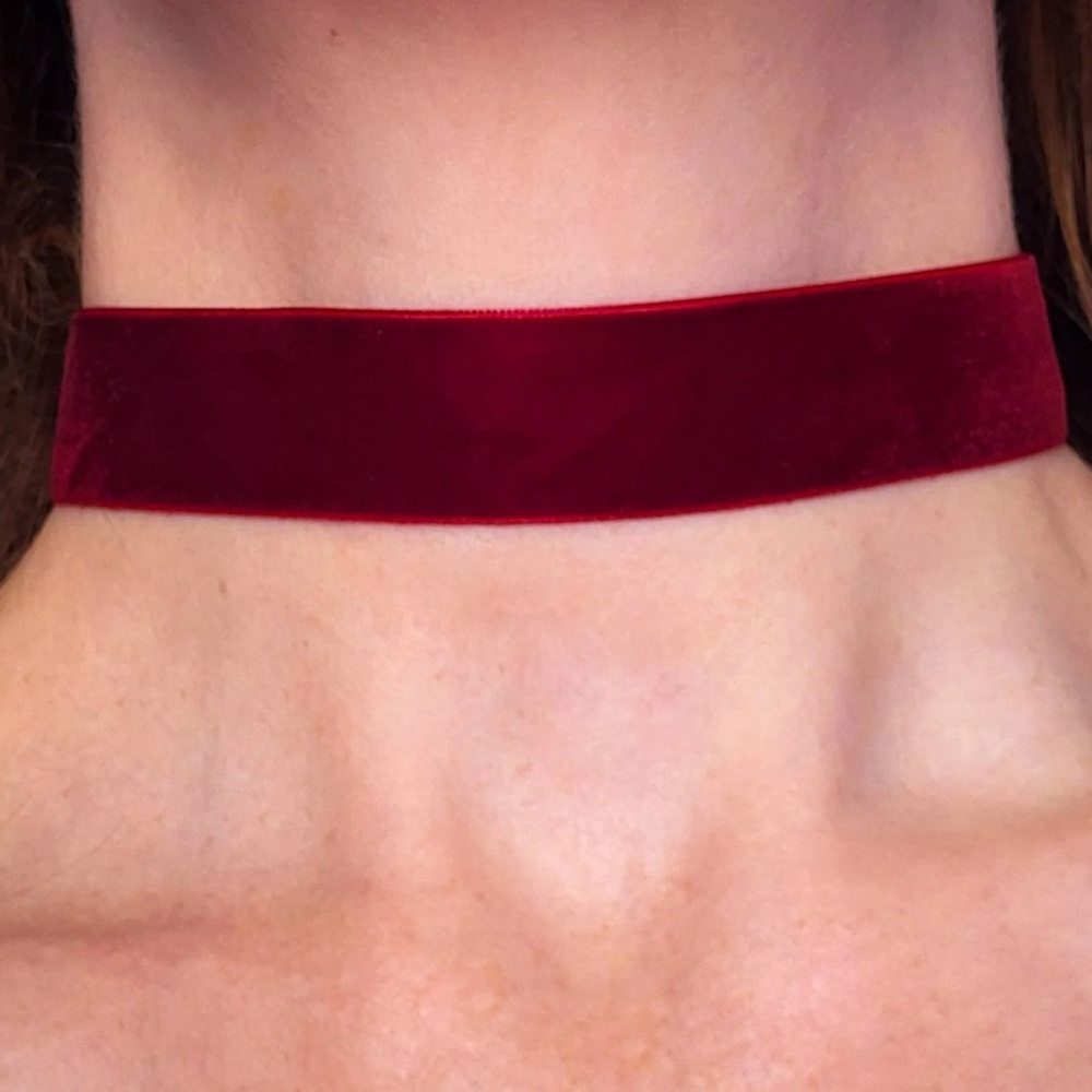 Red Velvet Choker Necklace